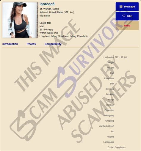 Scam Survivors • Scammer abusing stolen photos of Mimai Ong.